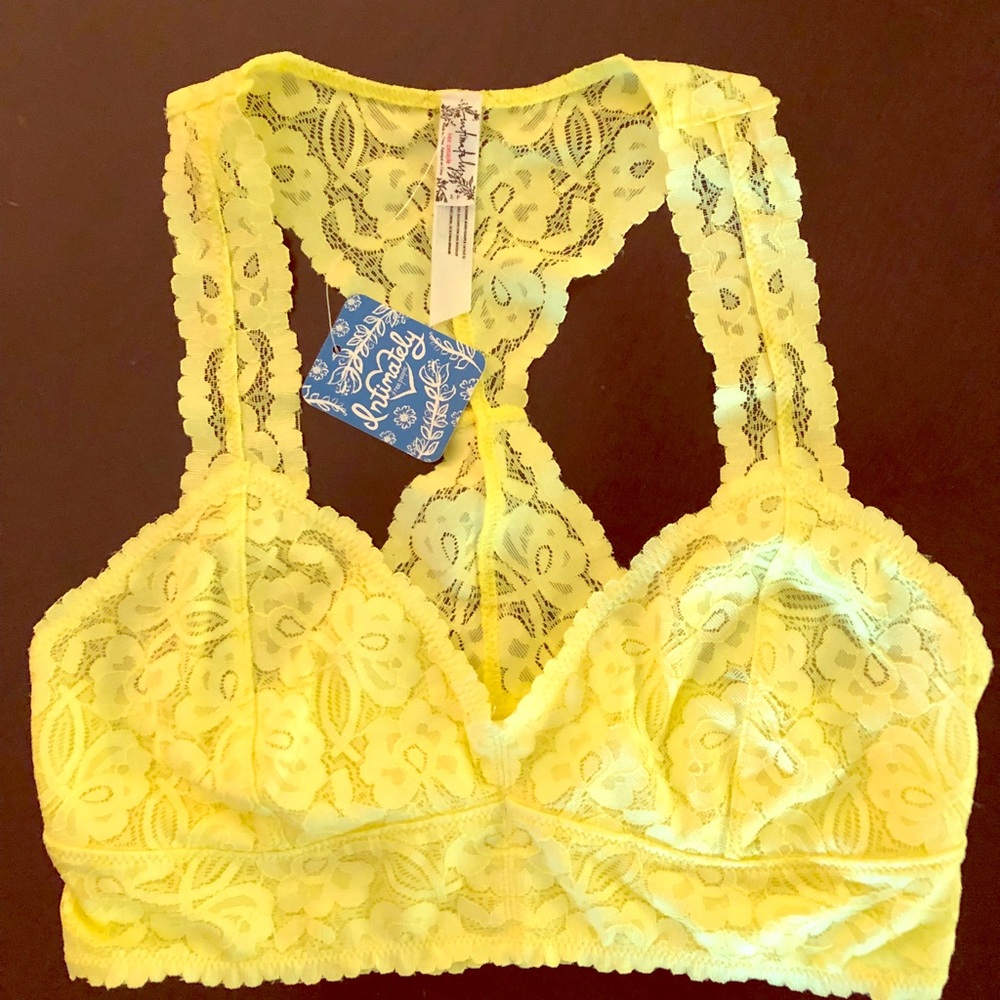 Free People Intimately Bralette Small Sun Yellow